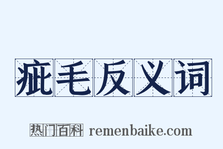疵毛反义词是什么意思的图片